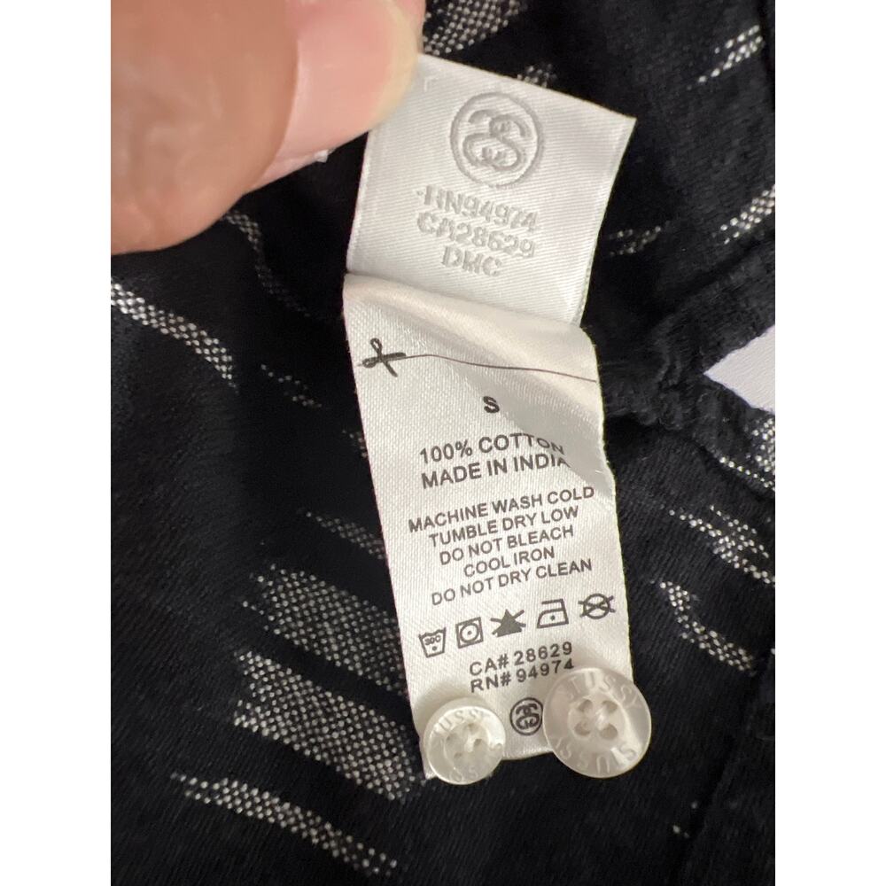 NWT Stussy Ethnic Woven Black Button Up L/S Shirt Size: S Dead Stock Retail $75. - Picture 10 of 10
